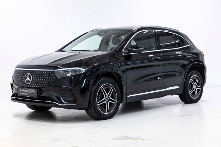 Sort Mercedes EQA250+ fra 2025 set udefra