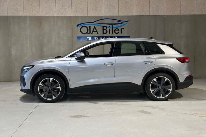 Sølv Audi Q4 e-tron fra 2023