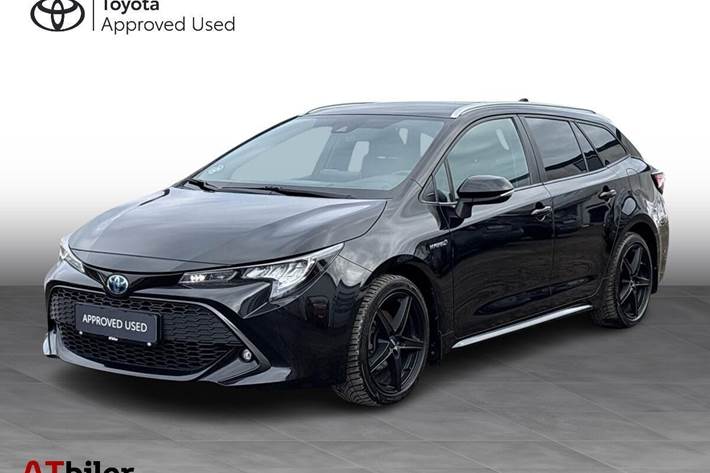 Sort Toyota Corolla fra 2020 set udefra