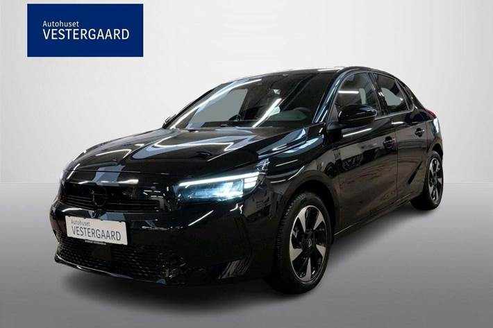 Sort Opel Corsa-e fra 2024 set udefra