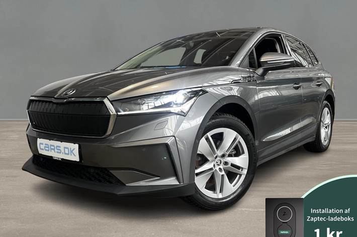 Sort Skoda Enyaq fra 2022 set udefra
