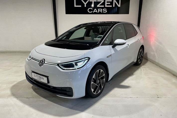 Hvid VW ID.3 fra 2020 set udefra