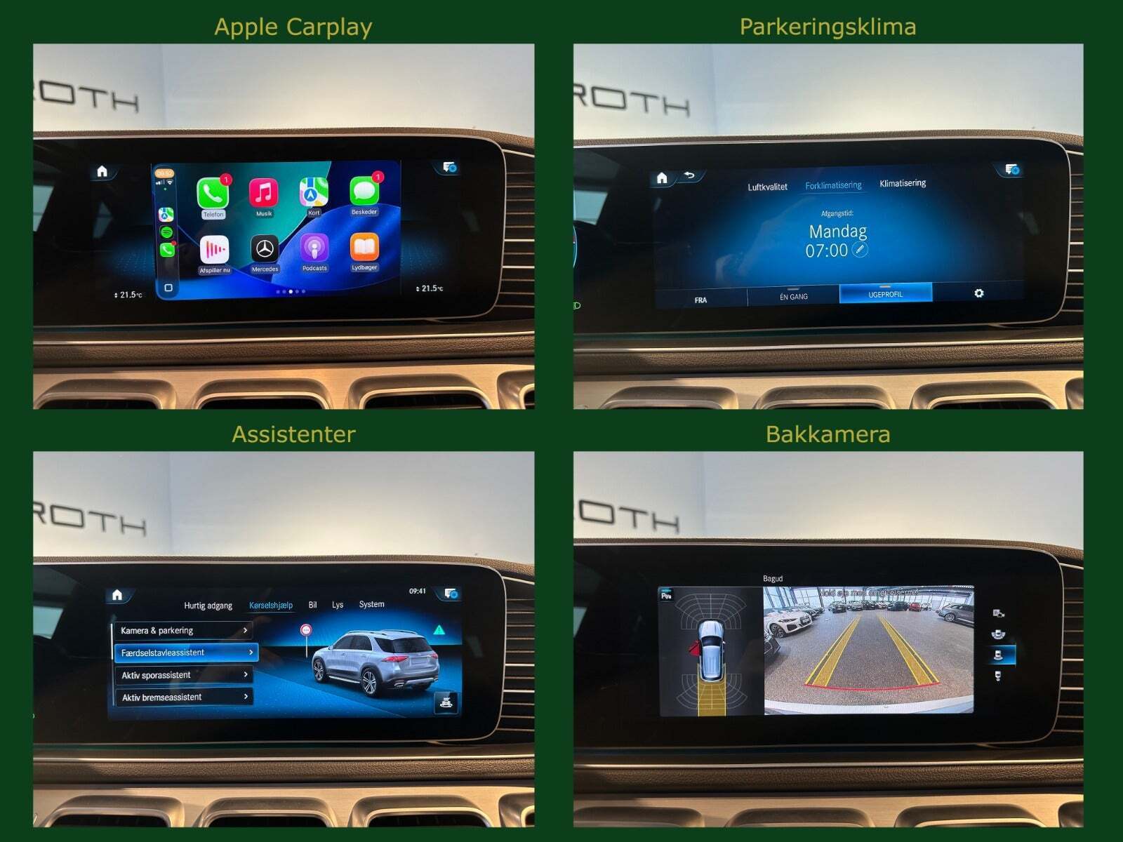 Sølv Mercedes GLE350 de fra 2021