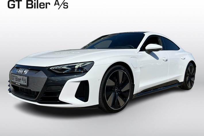 Hvid Audi e-tron GT fra 2021 set udefra