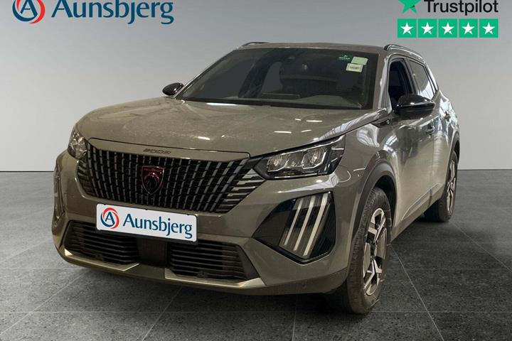 Grå Peugeot e-2008 fra 2025 set udefra