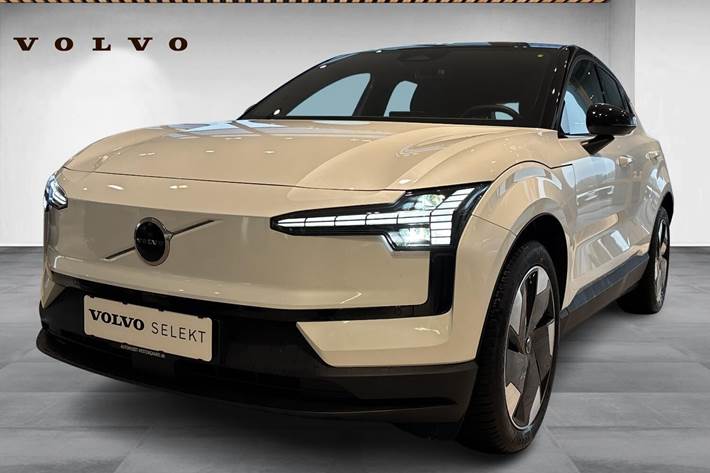 Hvid Volvo EX30 fra 2024 set udefra