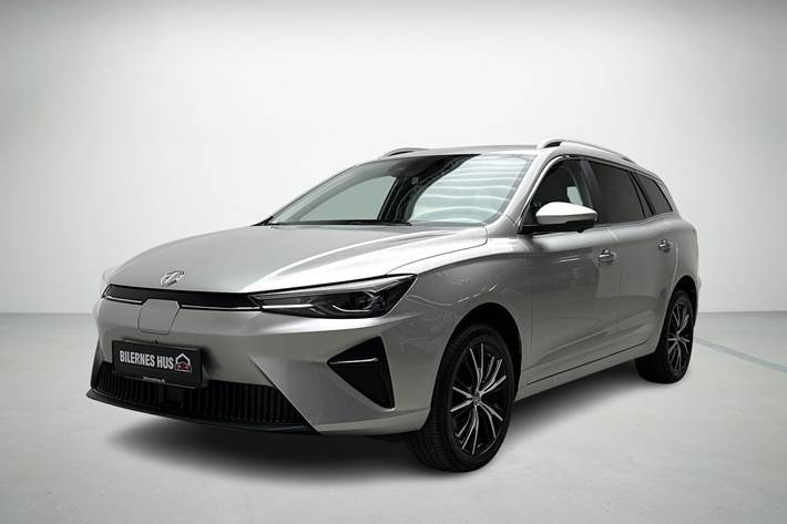 Grå MG MG5 Electric fra 2022 set udefra