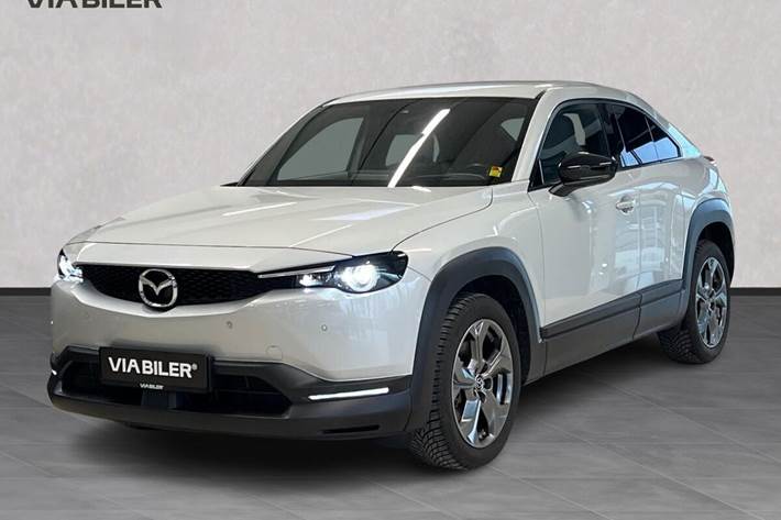 Hvid Mazda MX-30 fra 2021 set udefra