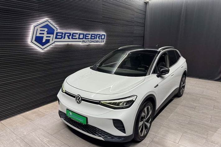 Hvid VW ID.4 fra 2021 set udefra