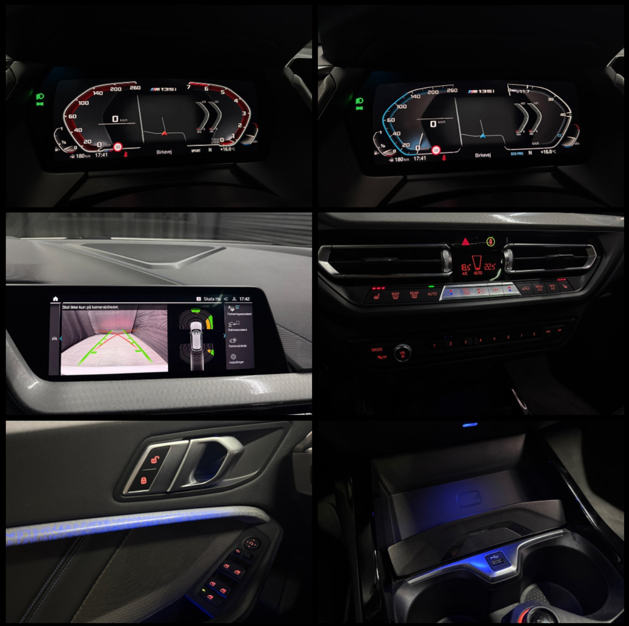 Hvid BMW M135i fra 2020