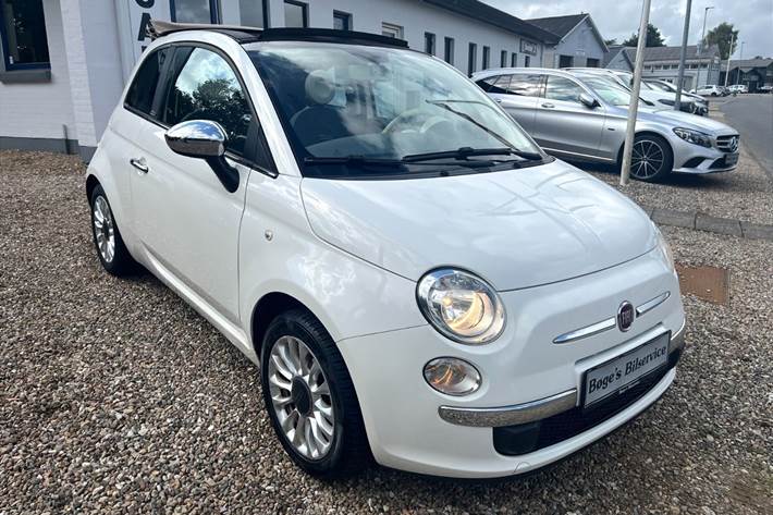 Hvid Fiat 500C fra 2014