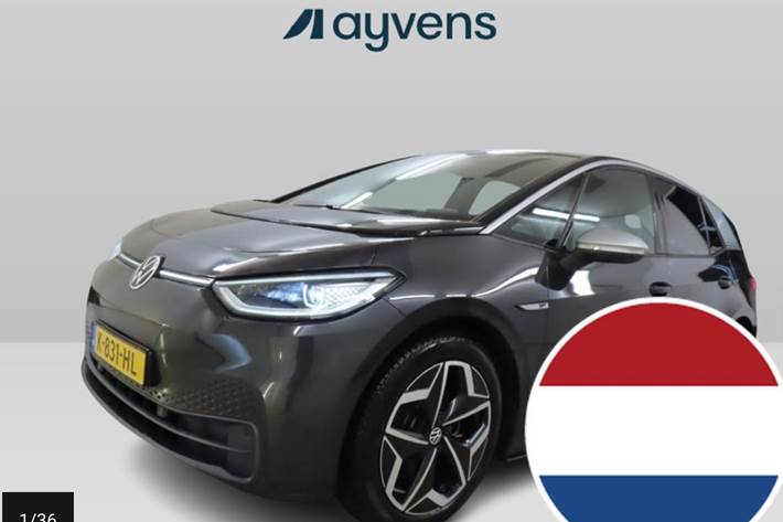 Grå VW ID.3 fra 2021 set udefra