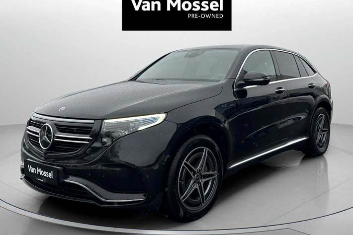 Sort Mercedes EQC400 fra 2020 set udefra