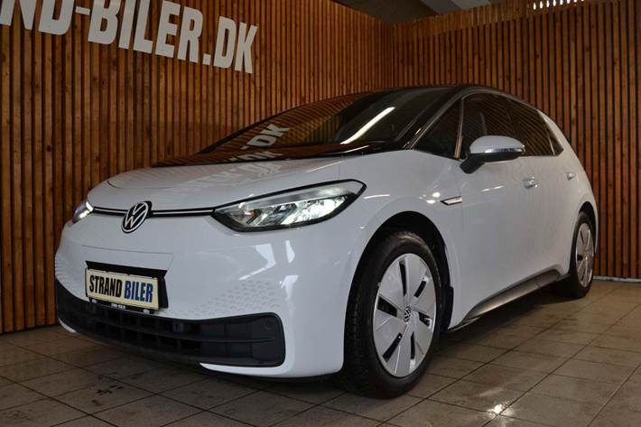 Hvid VW ID.3 fra 2022 set udefra