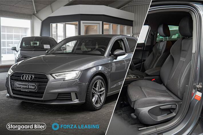 Grå Audi A3 fra 2017