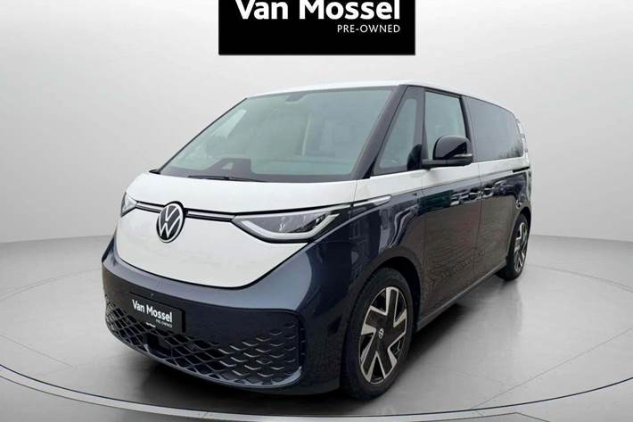 Blå VW ID.Buzz fra 2024 set udefra