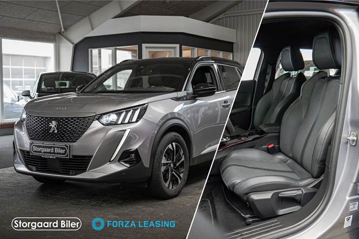 Sølv Peugeot e-2008 fra 2022 set udefra