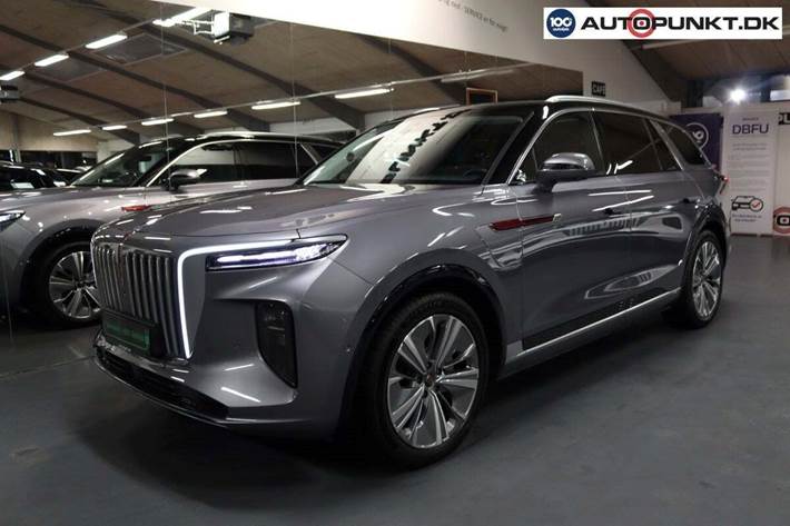 Grå Hongqi E-HS9 fra 2024 set udefra