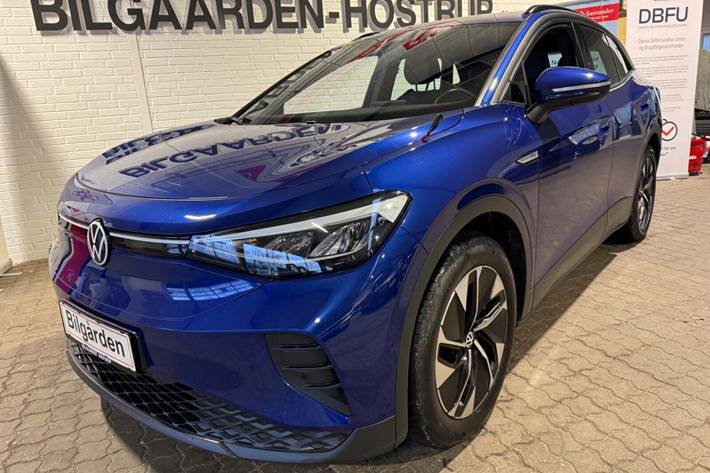 Blå VW ID.4 fra 2022 set udefra