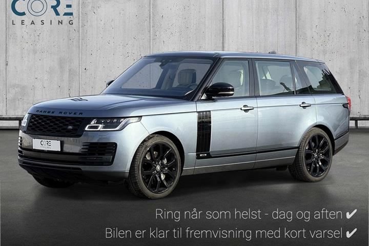 Blå Land Rover Range Rover fra 2018 set udefra