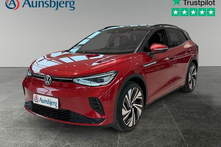 Rød VW ID.4 fra 2022 set udefra