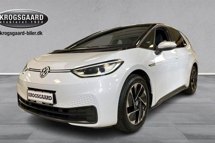 Hvid VW ID.3 fra 2021 set udefra