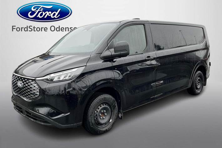 Beige Ford E-Transit Custom 320S fra 2025 set udefra