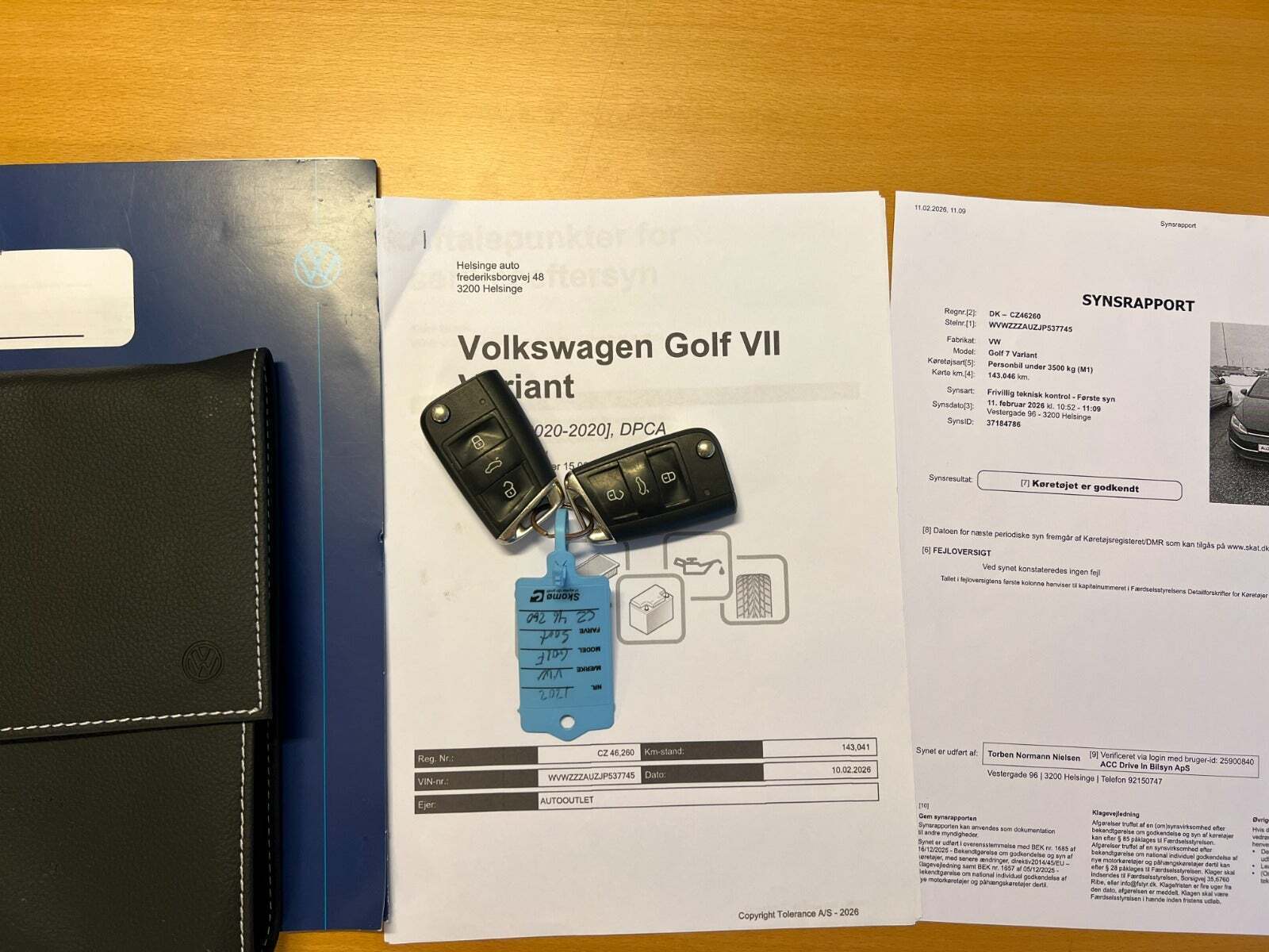 Sort VW Golf VII fra 2017