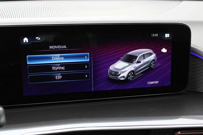 Gul Mercedes EQC400 fra 2023