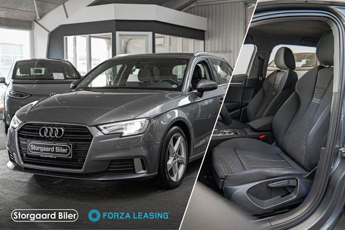 Grå Audi A3 fra 2017