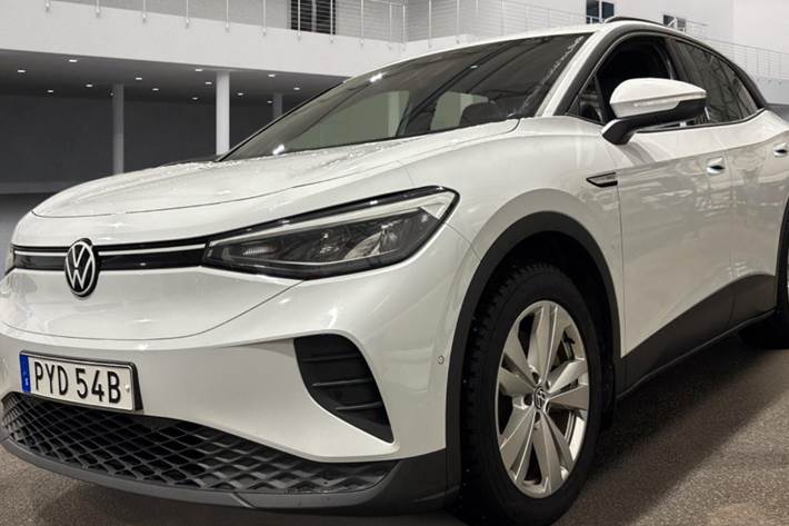 Hvid VW ID.4 fra 2023 set udefra