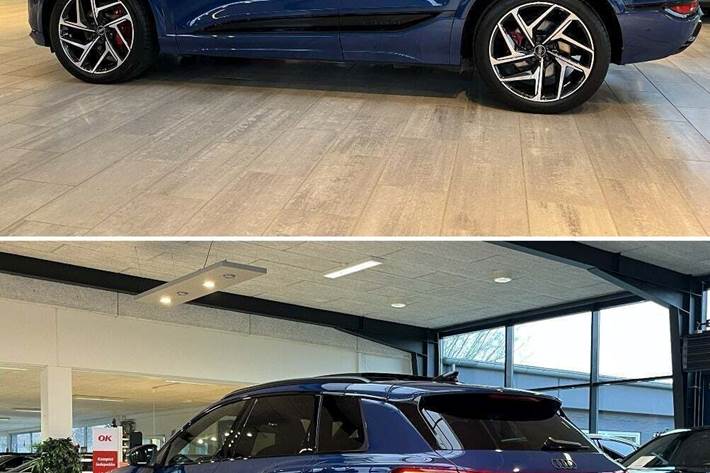 Blå Audi SQ6 e-tron fra 2024