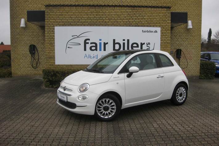 Hvid Fiat 500 fra 2023