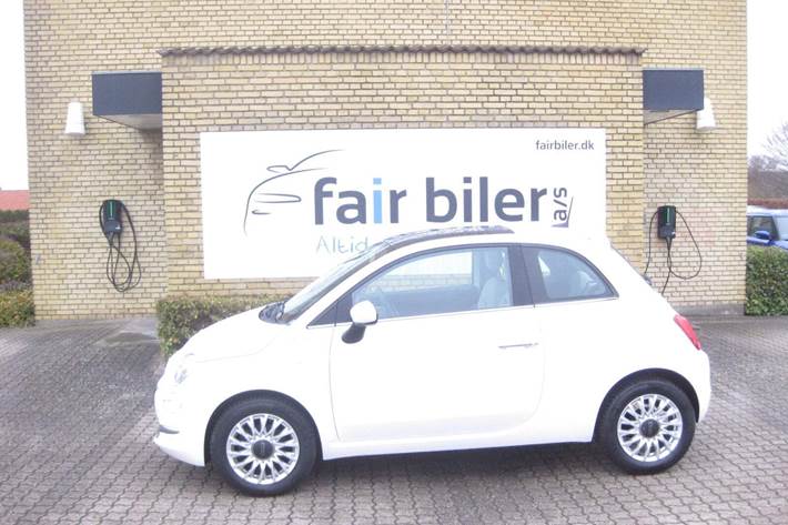 Hvid Fiat 500 fra 2023