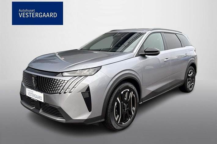 Grå Peugeot e-5008 fra 2025 set udefra