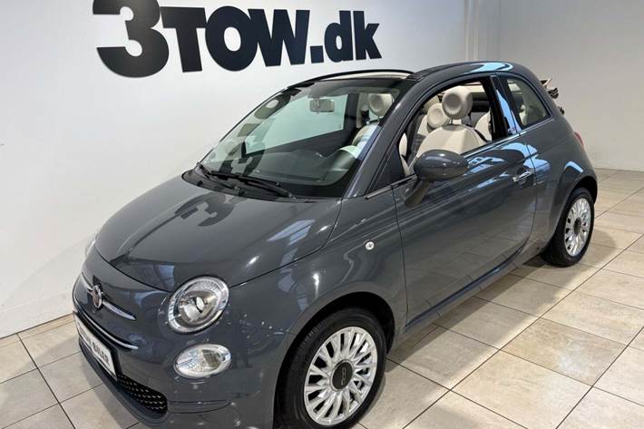 Grå Fiat 500C fra 2020