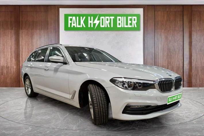 Hvid BMW 520d fra 2019
