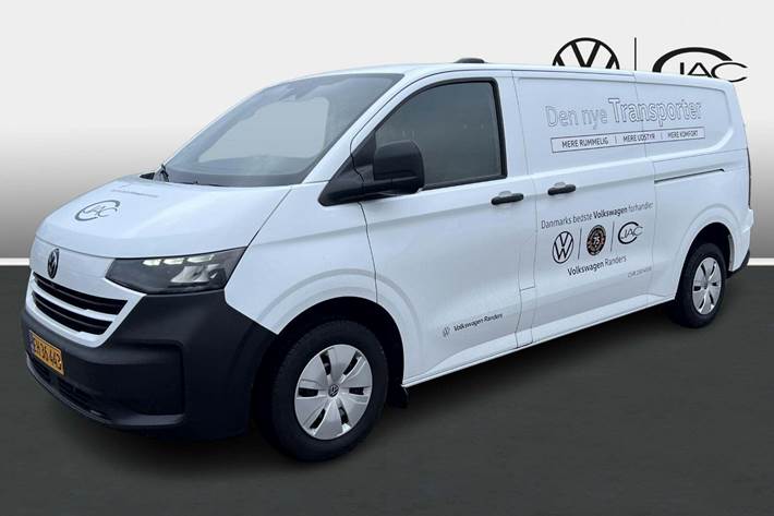Hvid VW Transporter fra 2025