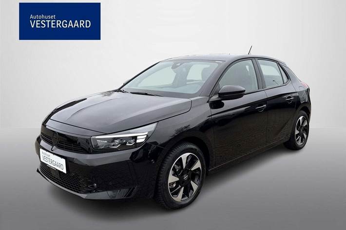 Sort Opel Corsa-e fra 2024 set udefra