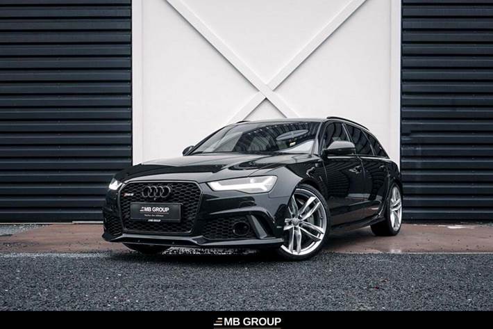 Gul Audi RS6 fra 2015 set udefra