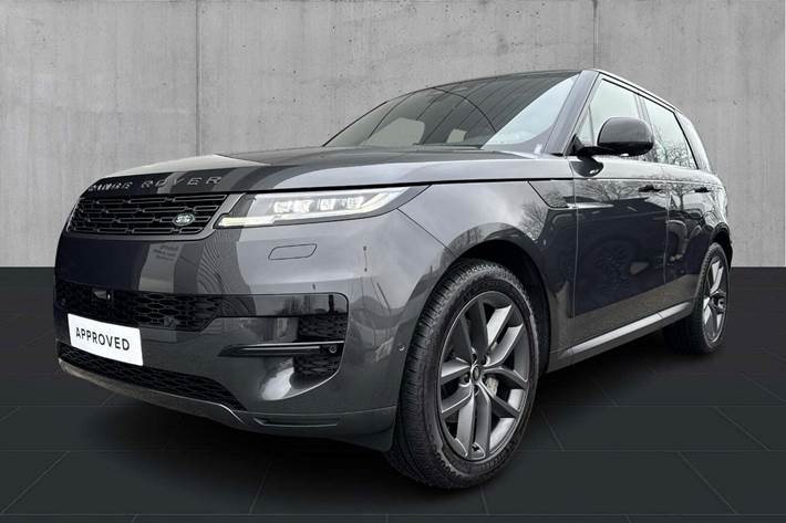 Grå Land Rover Range Rover sport fra 2025 set udefra