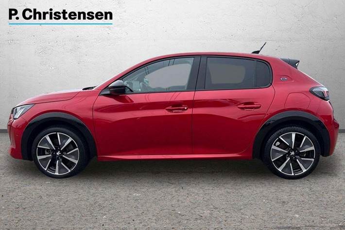Rød Peugeot e-208 fra 2022