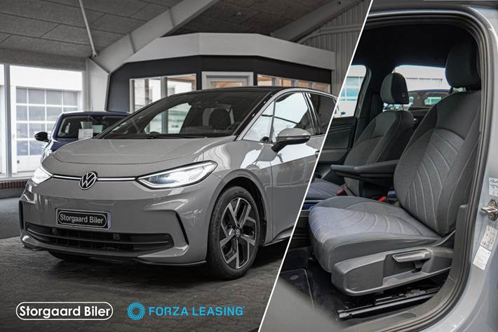 Grå VW ID.3 fra 2023 set udefra