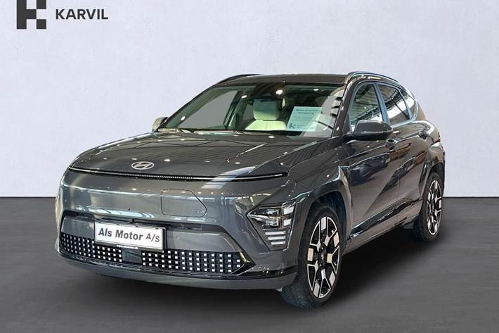 Grå Hyundai Kona fra 2026 set udefra