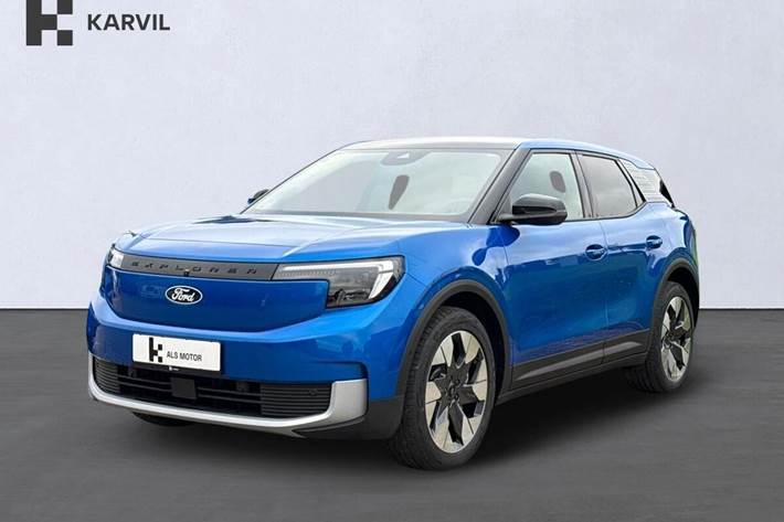 Blå Ford Explorer fra 2025 set udefra