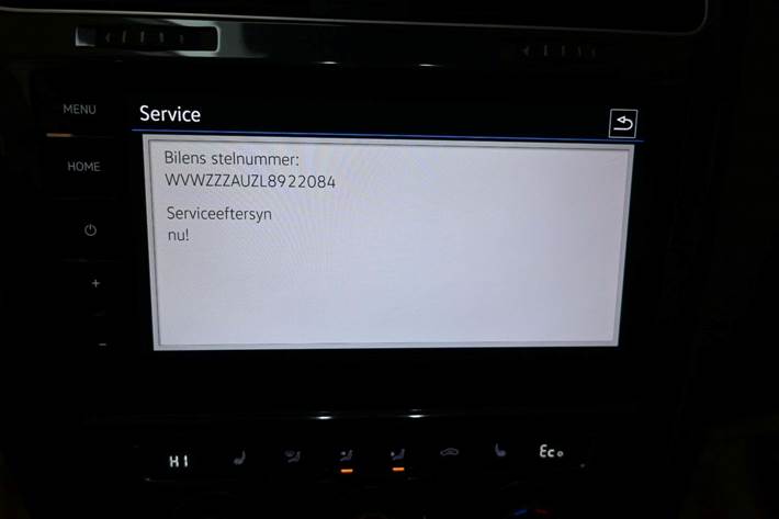 Blå VW e-Golf VII fra 2021