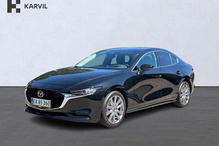 Sort Mazda 3 fra 2024 set udefra