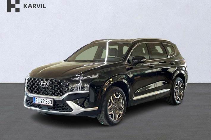 Sort Hyundai Santa Fe fra 2025 set udefra