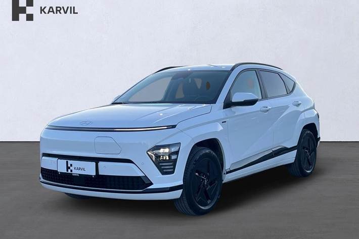 Hvid Hyundai Kona fra 2026 set udefra