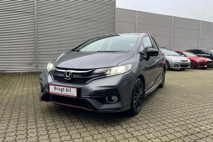 Grå Honda Jazz fra 2018 set udefra